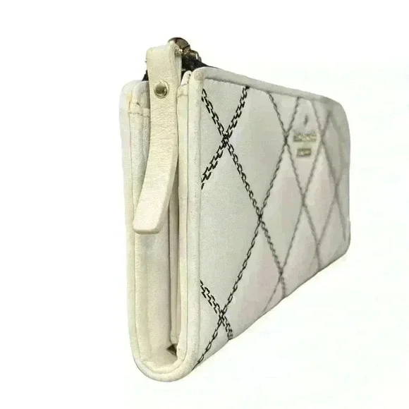 Kate Spade Emerson Place Nisha Cement/Black Zip Around Wallet - Picture 4 of 8